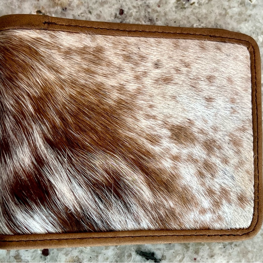 NEW Men's Western Fur on Cowhide Bi-Fold Wallet